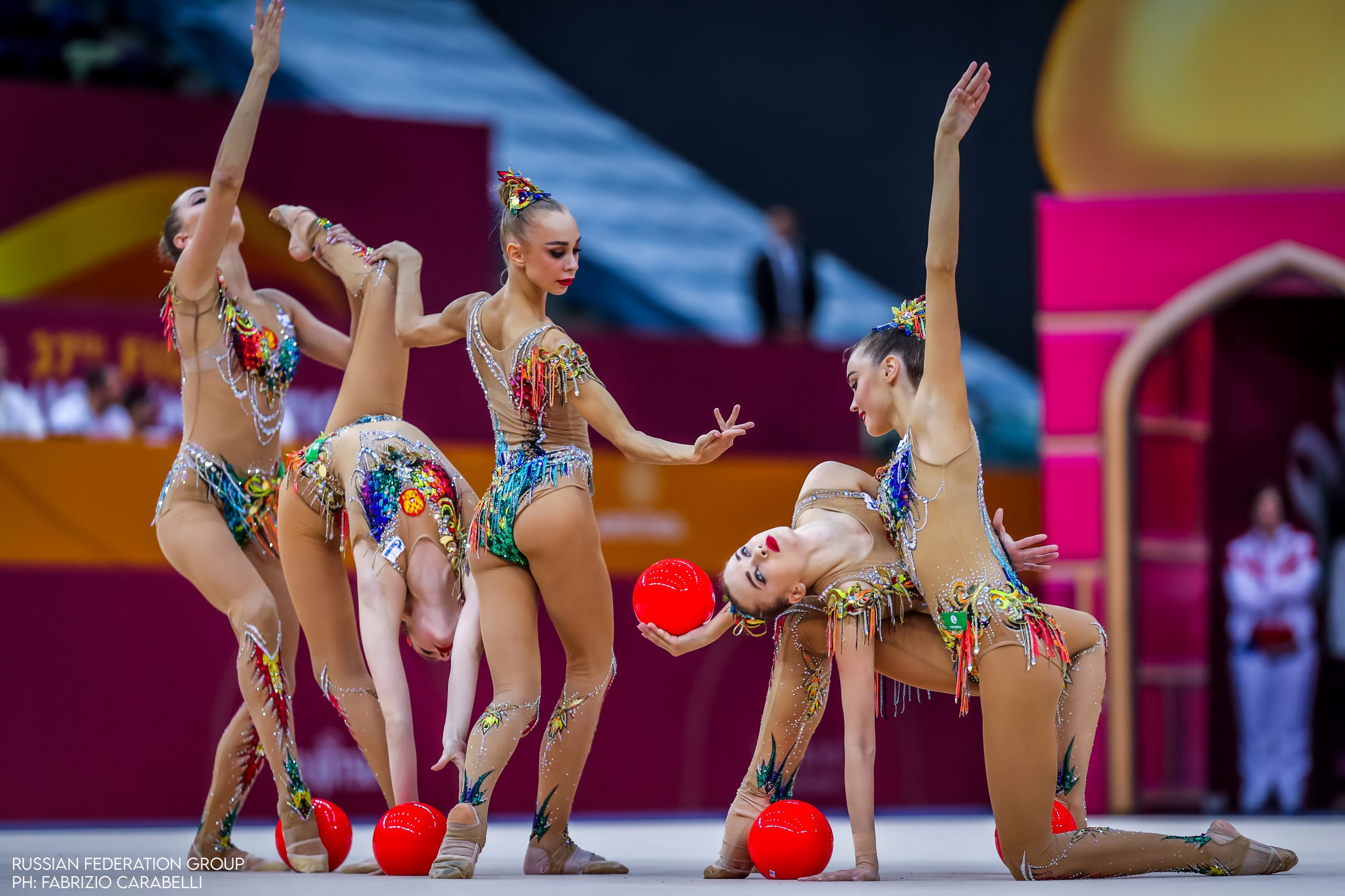 Outfit and apparatus for rhythmic gymnastics in Thailand