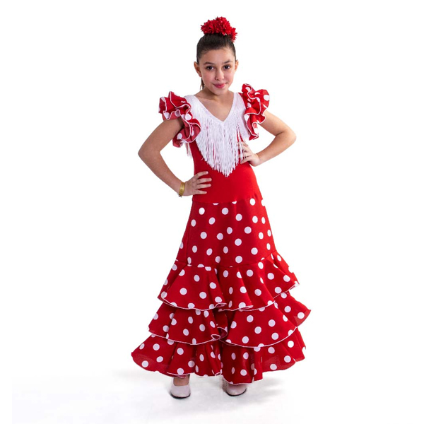 Vestido de flamenca niña largo