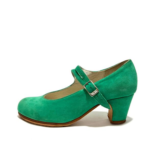 zapatos de flamenco mirabra color verde
