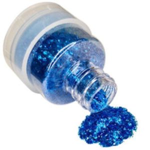 Blue glitter crystal flakes
