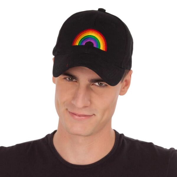 Gorra Negra con Rainbow