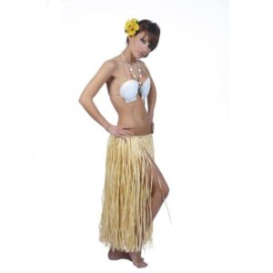 Falda hawaiana de paja