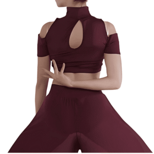 Top corto con cuello alto Pridance