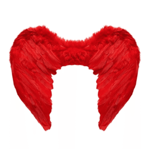 Alas de plumas rojas
