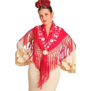 Mantón bordado Atenea