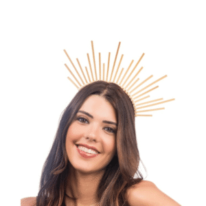 Diadema corona dorada