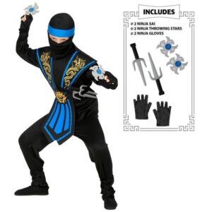 Disfraz de ninja kombat azul