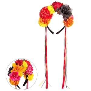 Diadema Flores con Cinta Multicolores
