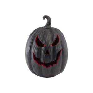Calabaza negra con leds