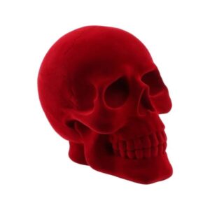 Calavera terciopelo rojo