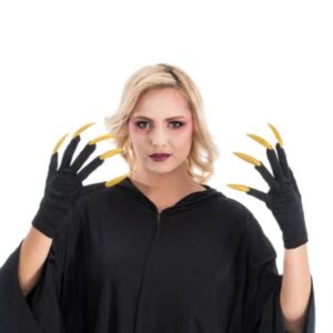 Guantes con uñas oro