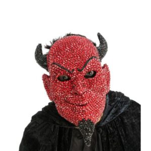 Máscara diablo roja con strass
