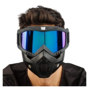 Máscara de bloque con gafas