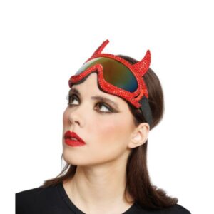 Gafas de ski diablo rojo